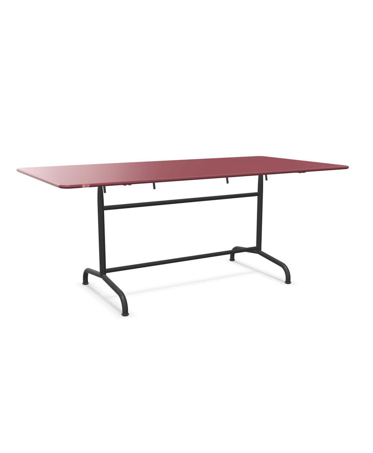Schaffner Rigi Table repas rabattable 180x90cm Bordeaux 38 Anthracite 77