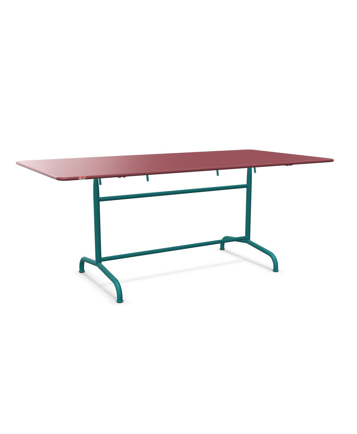Schaffner Rigi Table repas rabattable 180x90cm Bordeaux 38 Bleu Kali 56