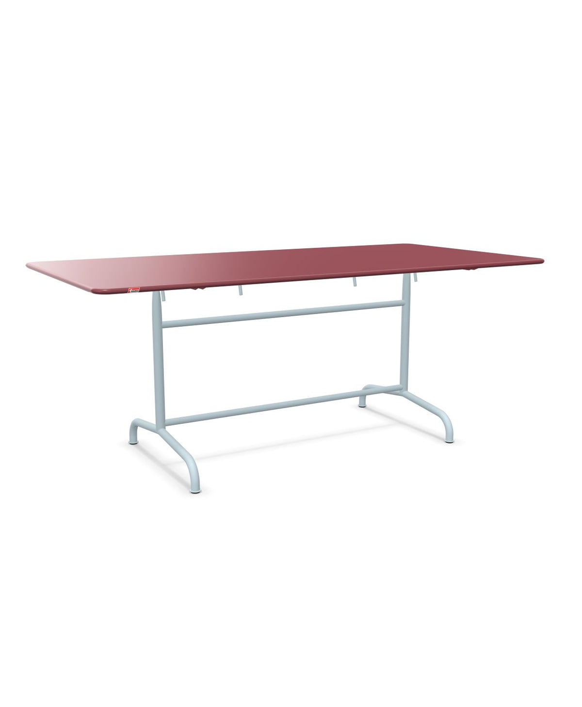 Schaffner Rigi Table repas rabattable 180x90cm Bordeaux 38 Bleu Pastel 51