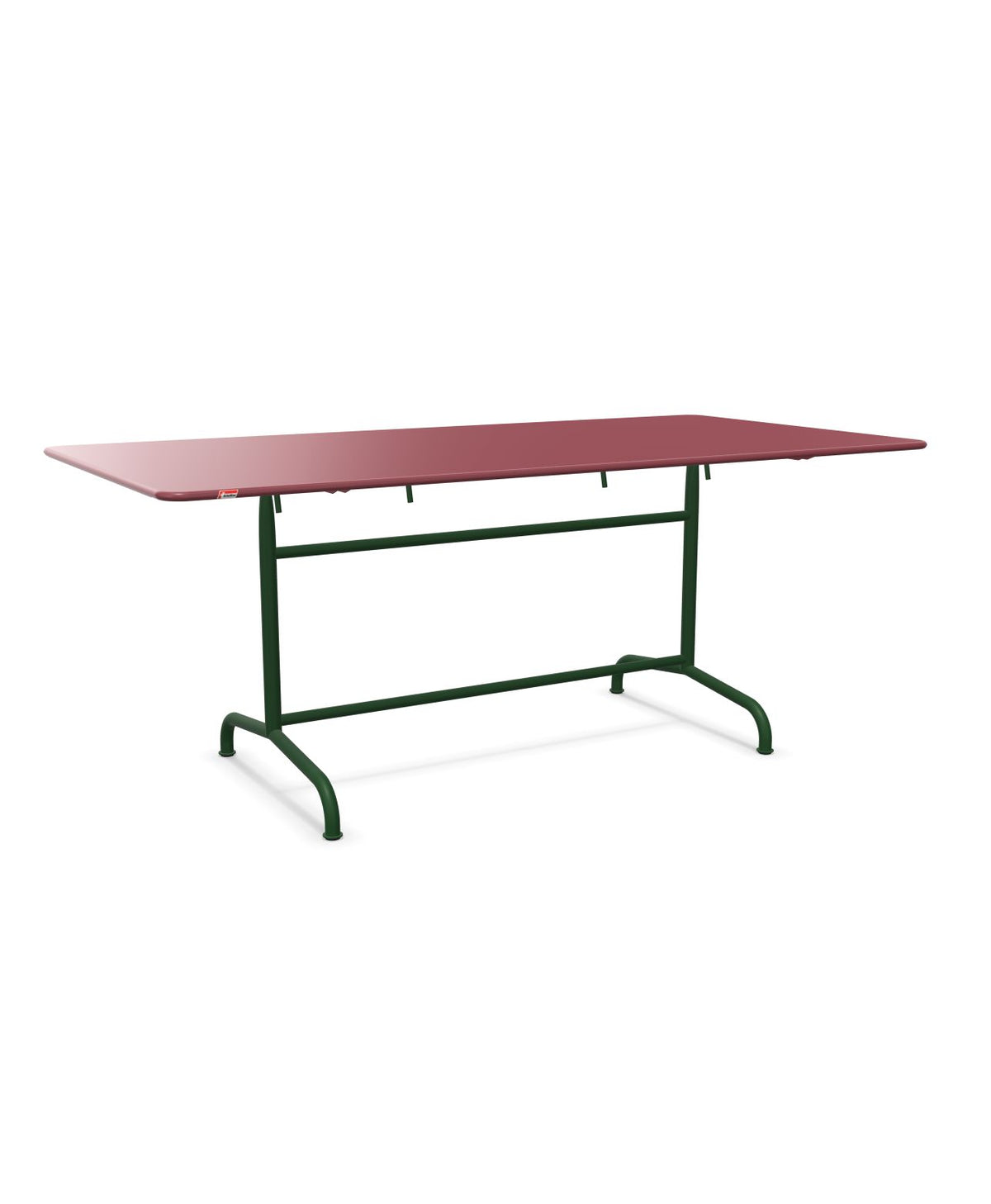 Schaffner Rigi Table repas rabattable 180x90cm Bordeaux 38 Vert Sapin 66