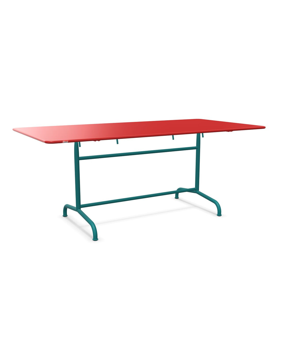 Schaffner Rigi Table repas rabattable 180x90cm Rouge 30 Bleu Kali 56
