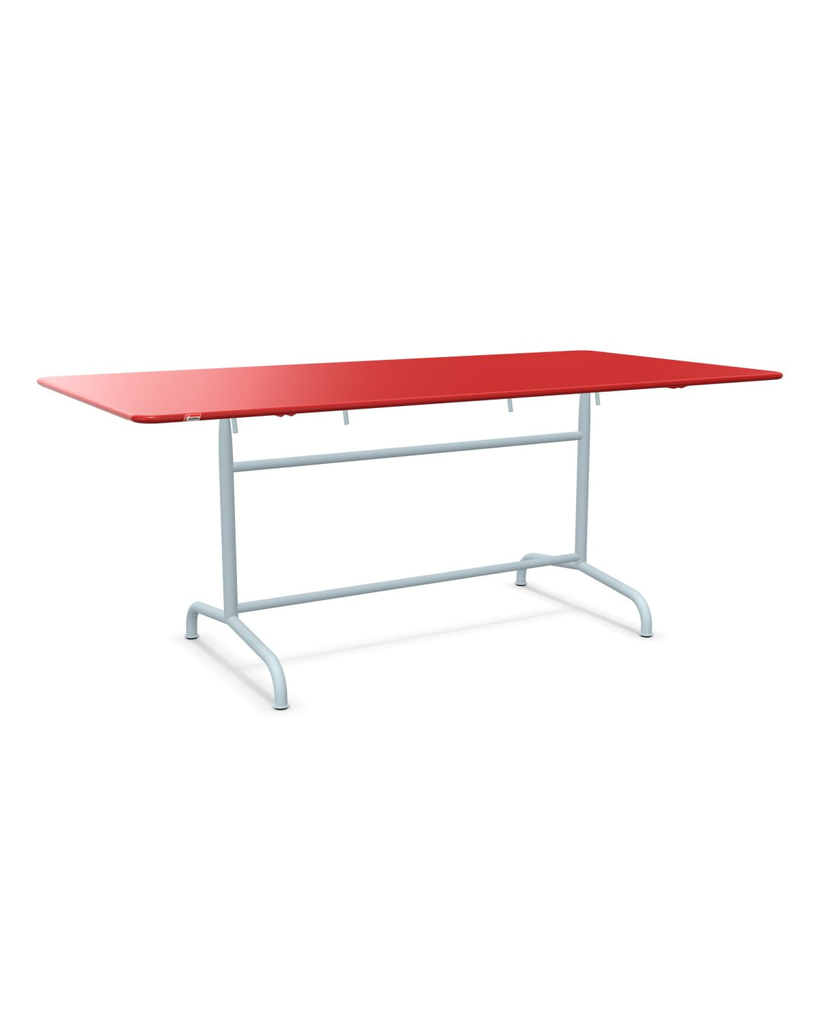 Schaffner Rigi Table repas rabattable 180x90cm Rouge 30 Bleu Pastel 51