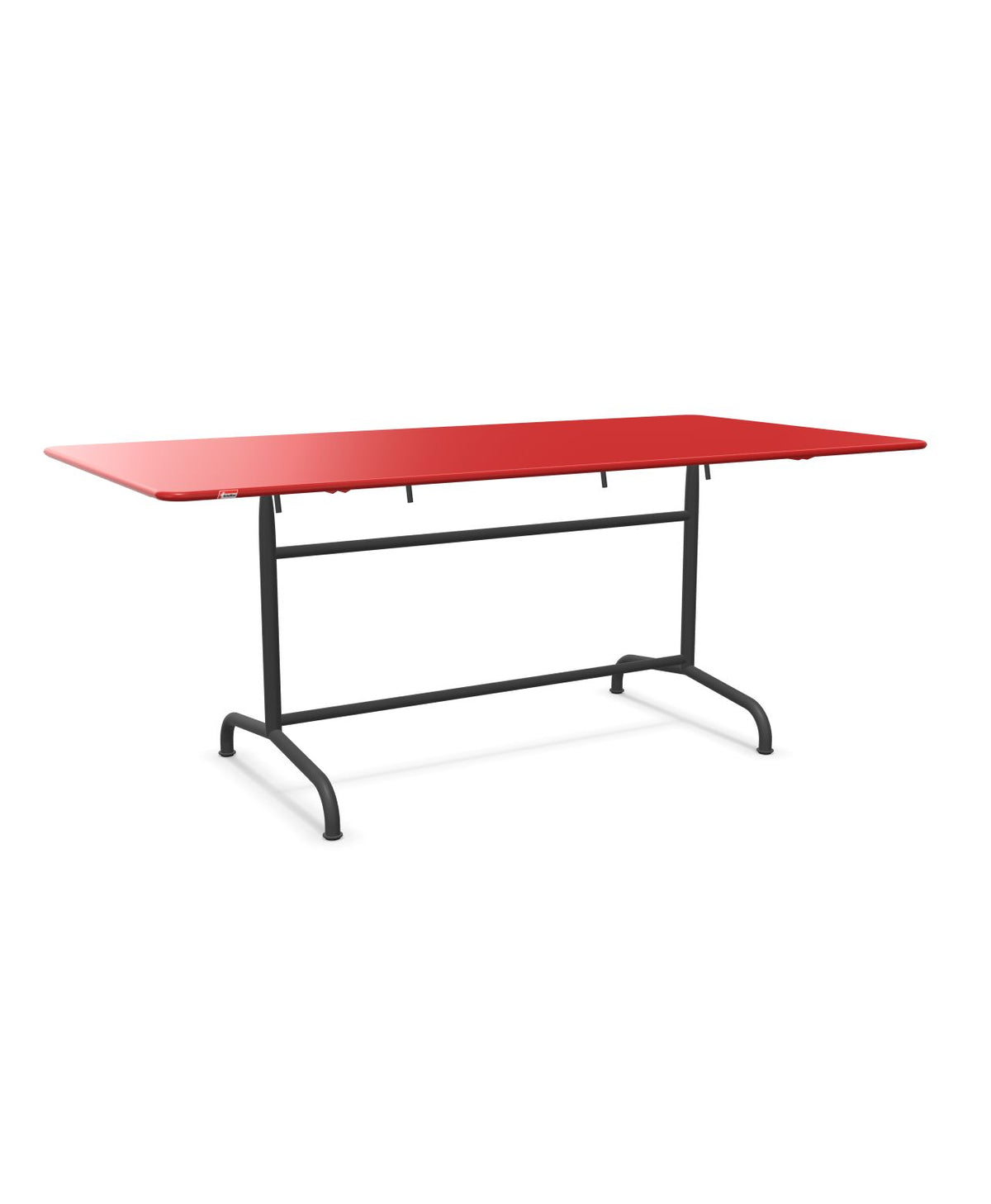 Schaffner Rigi Table repas rabattable 180x90cm Rouge 30 Noir 91