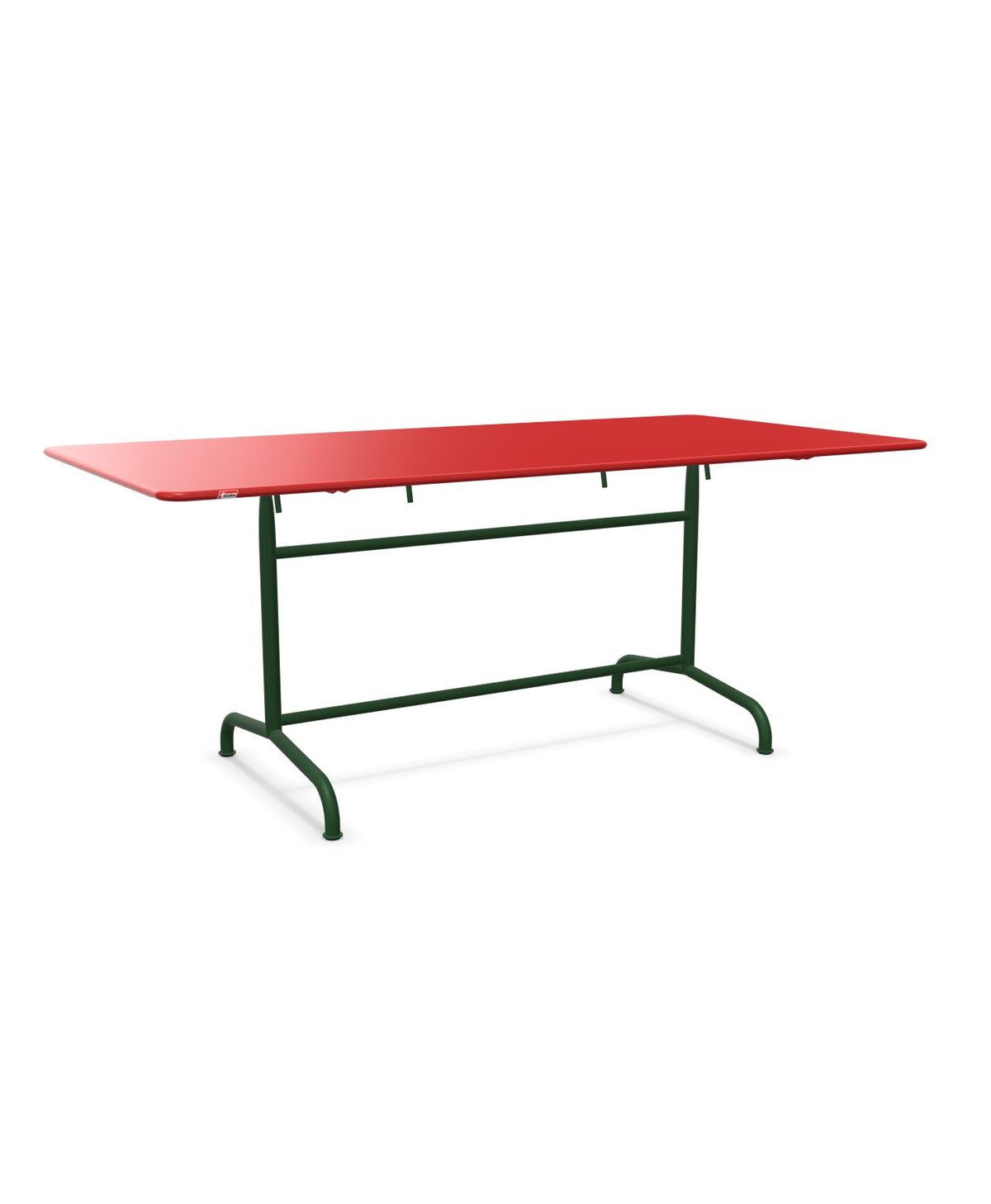 Schaffner Rigi Table repas rabattable 180x90cm Rouge 30 Vert Sapin 66