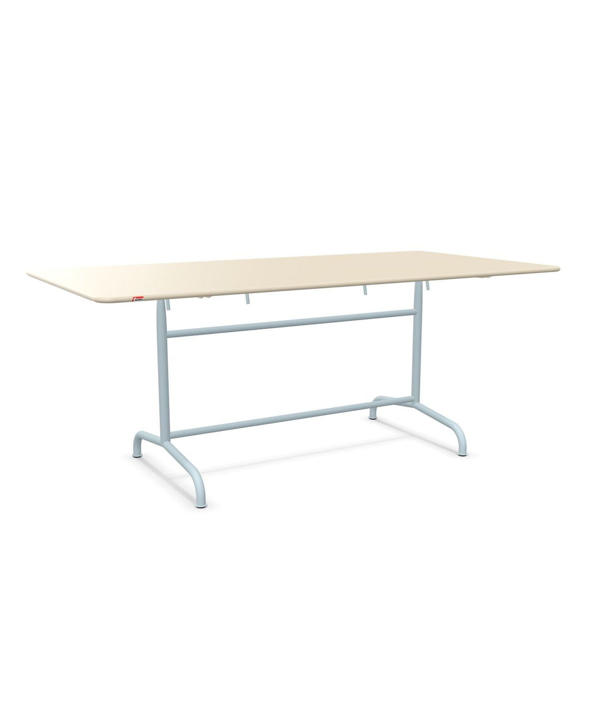 Schaffner Rigi Table repas rabattable 180x90cm Sable Pastel 15 Bleu Pastel 51