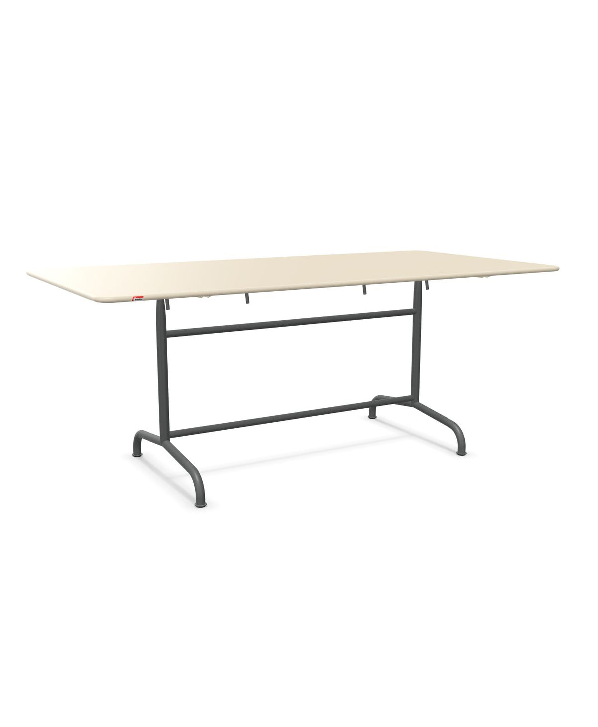 Schaffner Rigi Table repas rabattable 180x90cm Sable Pastel 15 Graphite 73