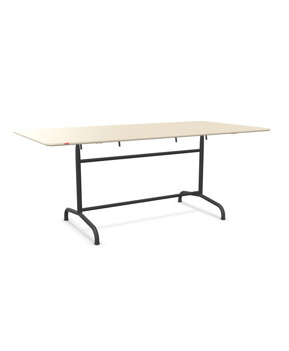 Schaffner Rigi Table repas rabattable 180x90cm Sable Pastel 15 Noir 91