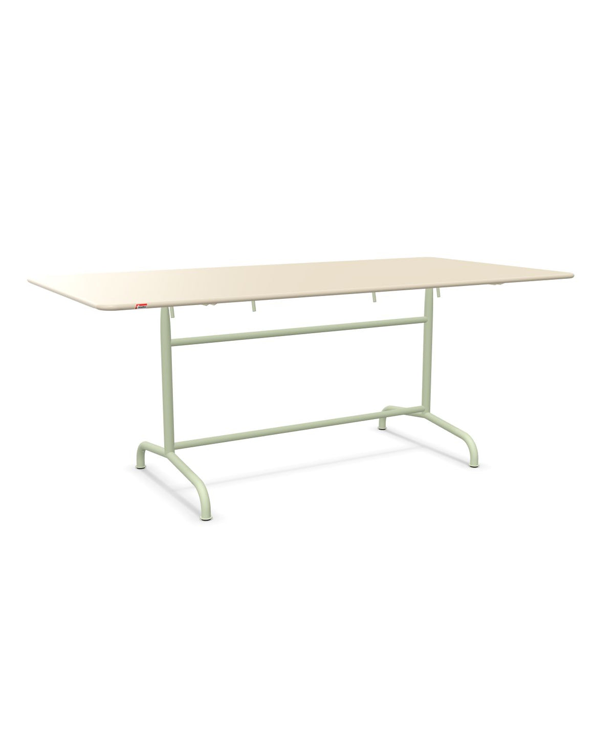 Schaffner Rigi Table repas rabattable 180x90cm Sable Pastel 15 Vert Pastel 64