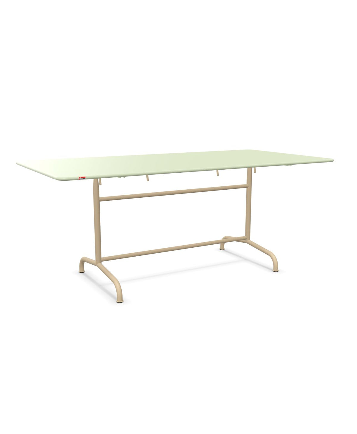 Schaffner Rigi Table repas rabattable 180x90cm Vert Pastel 64 Marron Pastel 83