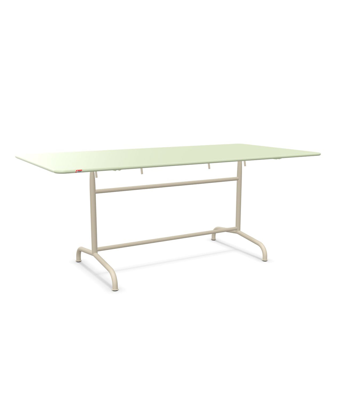 Schaffner Rigi Table repas rabattable 180x90cm Vert Pastel 64 Sable Pastel 15