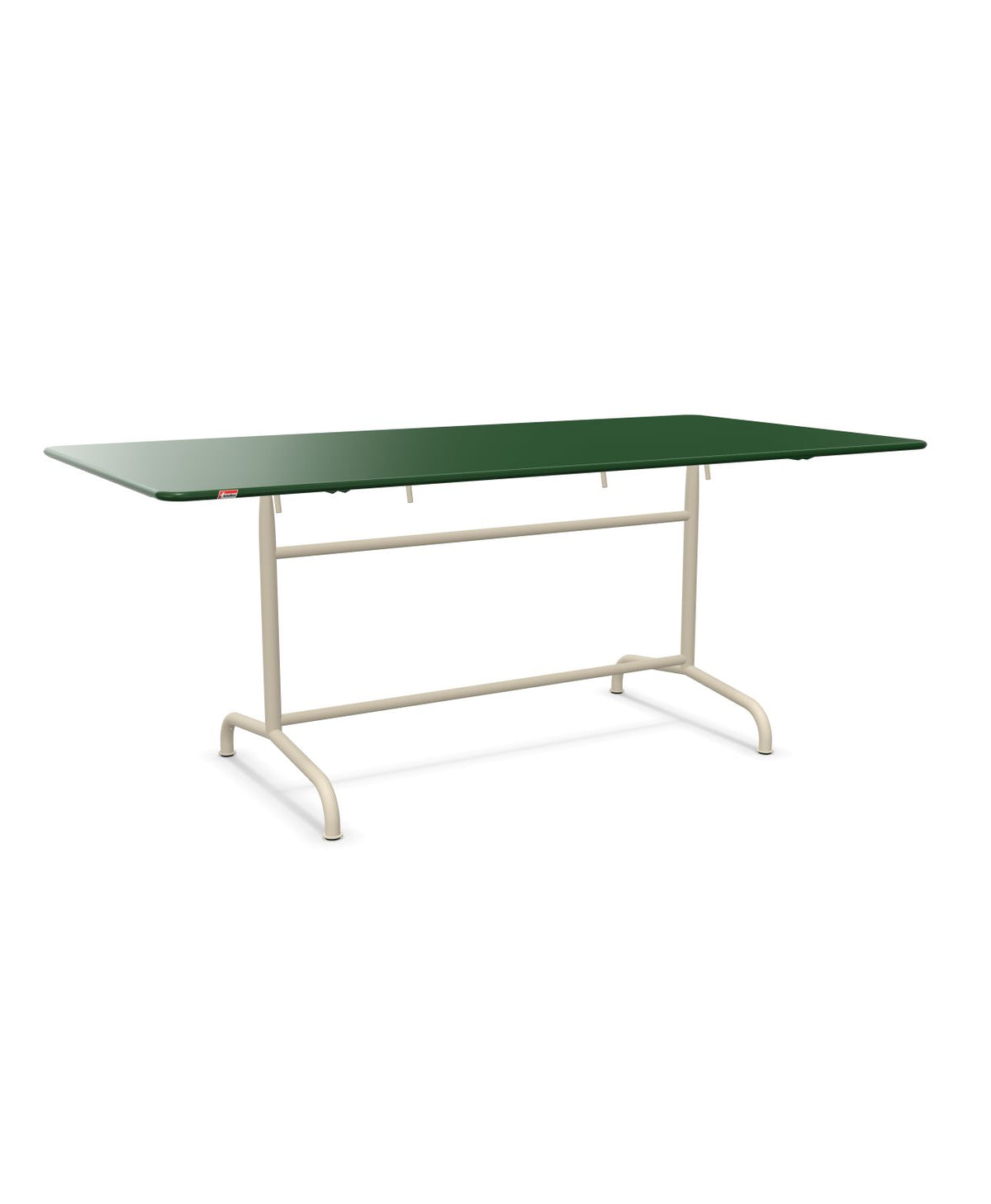 Schaffner Rigi Table repas rabattable 180x90cm Vert Sapin 66 Sable Pastel 15