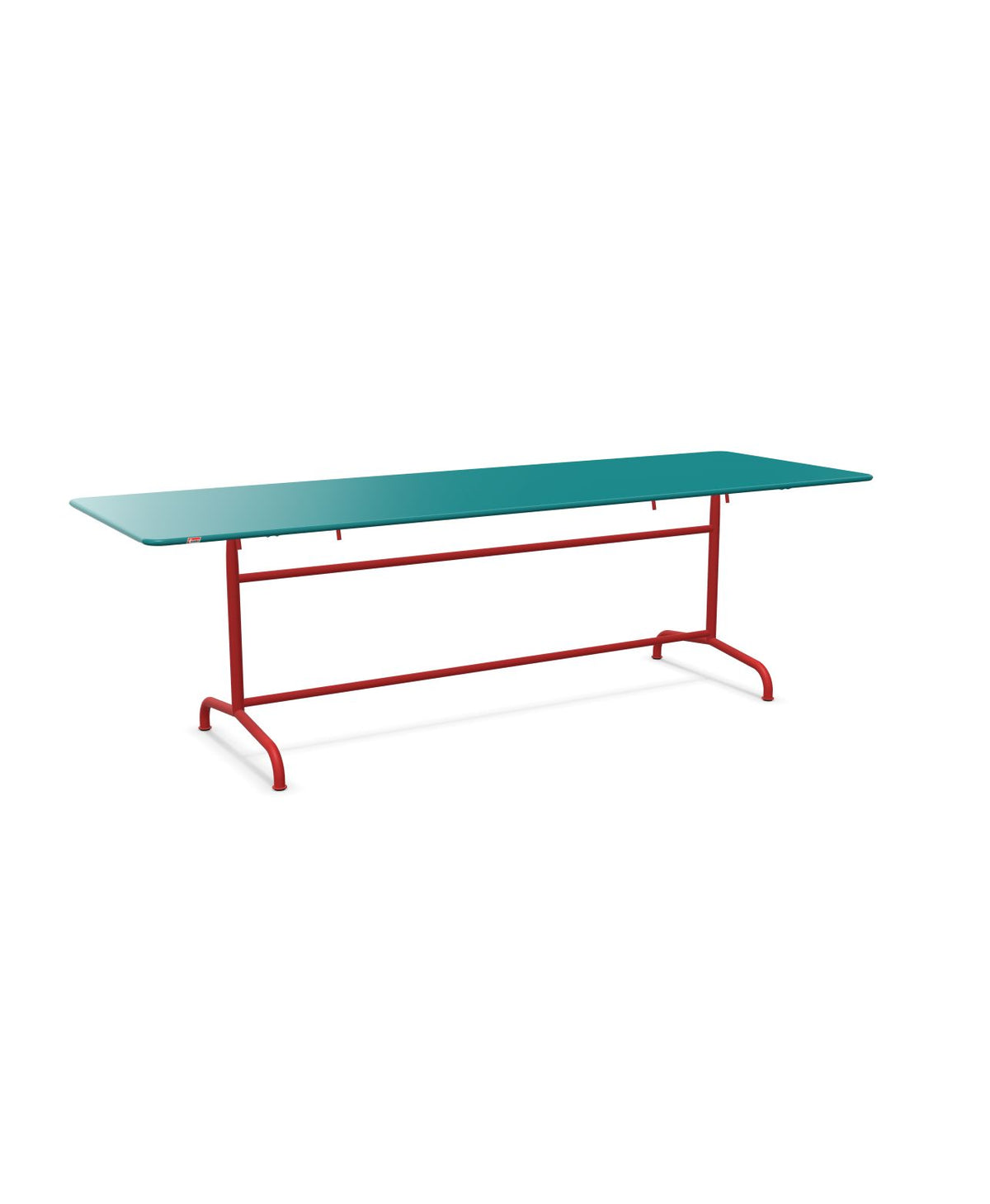 Schaffner Rigi Table repas rabattable 240x80cm Bleu Kali 56 Rouge 30