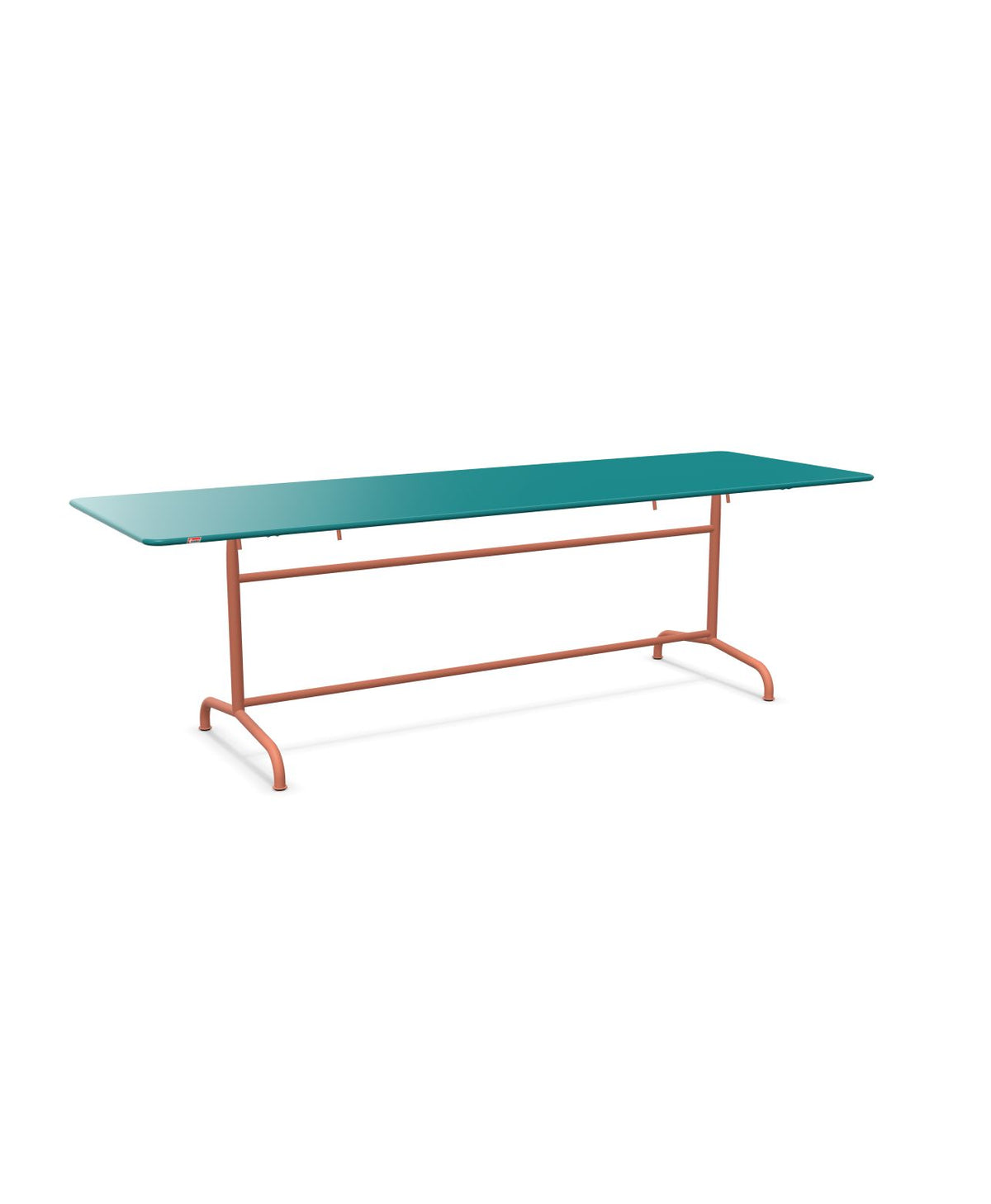 Schaffner Rigi Table repas rabattable 240x80cm Bleu Kali 56 Terracotta 84