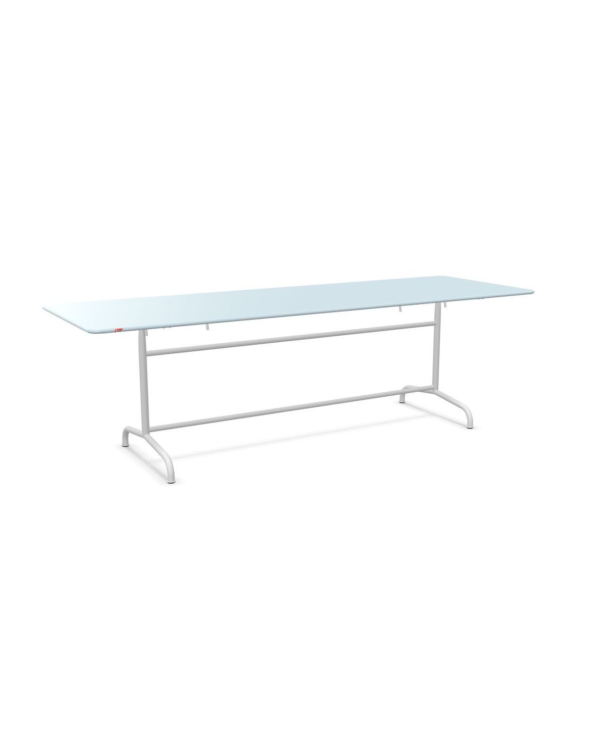 Schaffner Rigi Table repas rabattable 240x80cm Bleu Pastel 51 Blanc 90