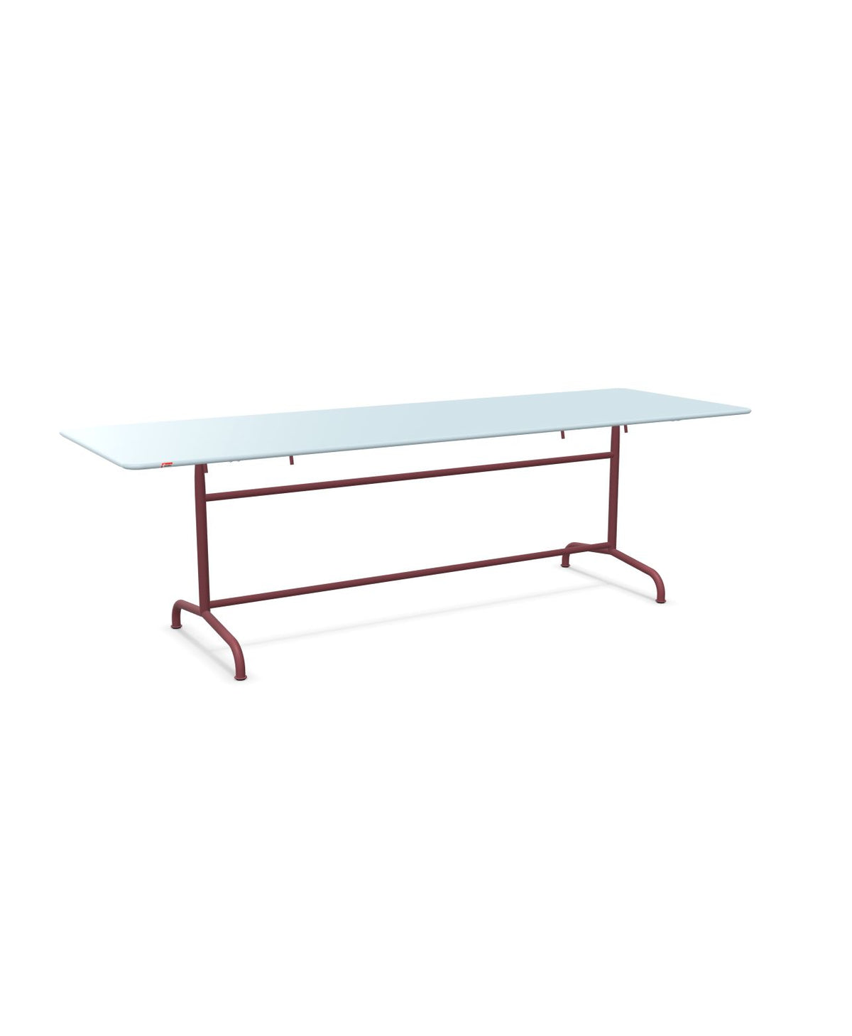 Schaffner Rigi Table repas rabattable 240x80cm Bleu Pastel 51 Bordeaux 38