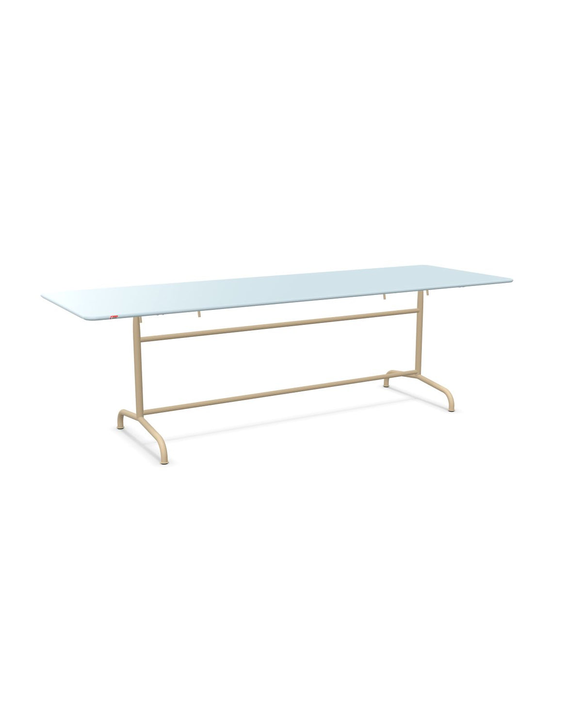 Schaffner Rigi Table repas rabattable 240x80cm Bleu Pastel 51 Marron Pastel 83