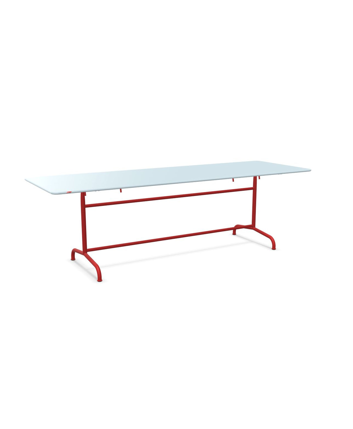 Schaffner Rigi Table repas rabattable 240x80cm Bleu Pastel 51 Rouge 30