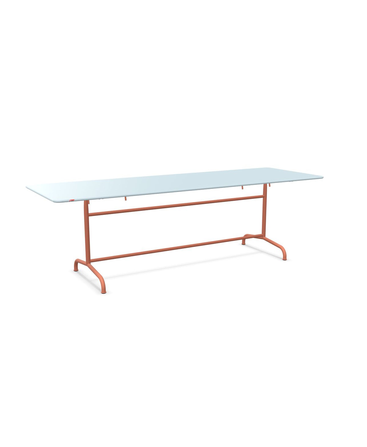 Schaffner Rigi Table repas rabattable 240x80cm Bleu Pastel 51 Terracotta 84