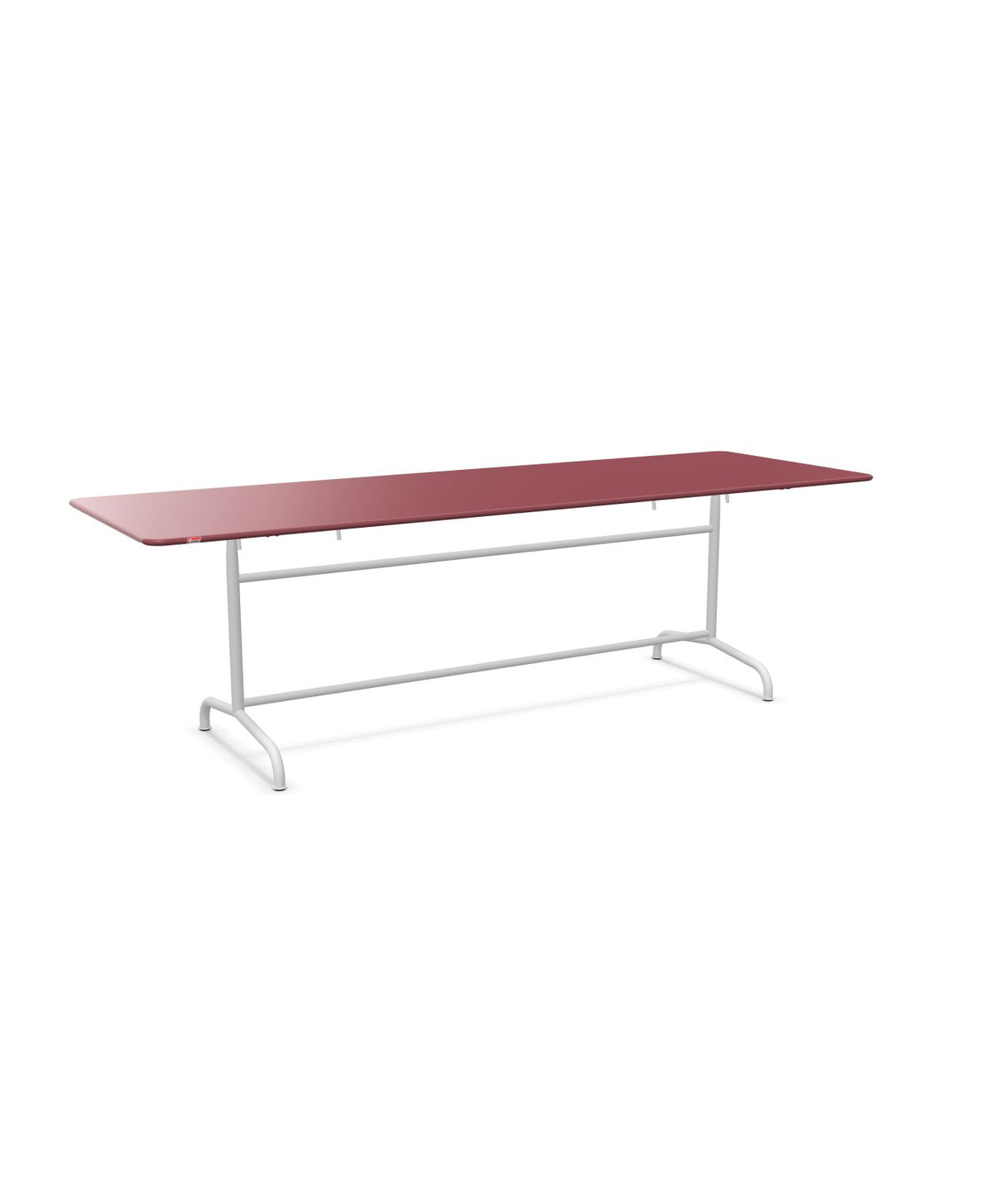 Schaffner Rigi Table repas rabattable 240x80cm Bordeaux 38 Blanc 90
