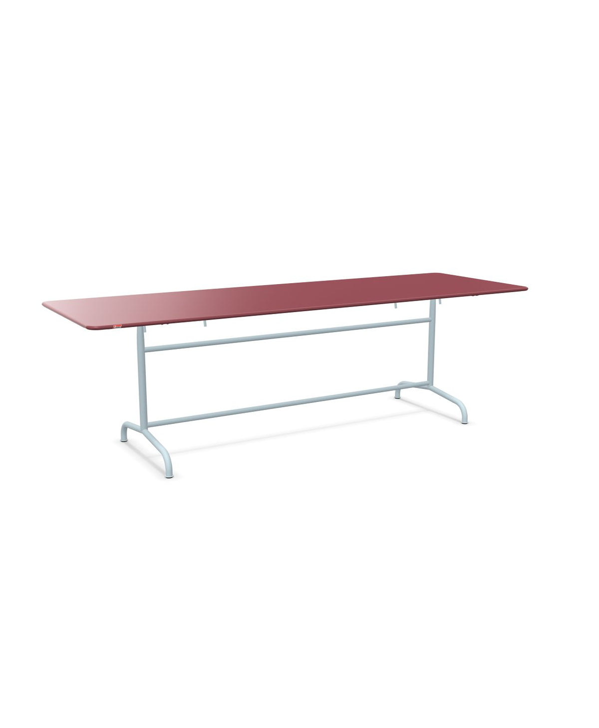 Schaffner Rigi Table repas rabattable 240x80cm Bordeaux 38 Bleu Pastel 51