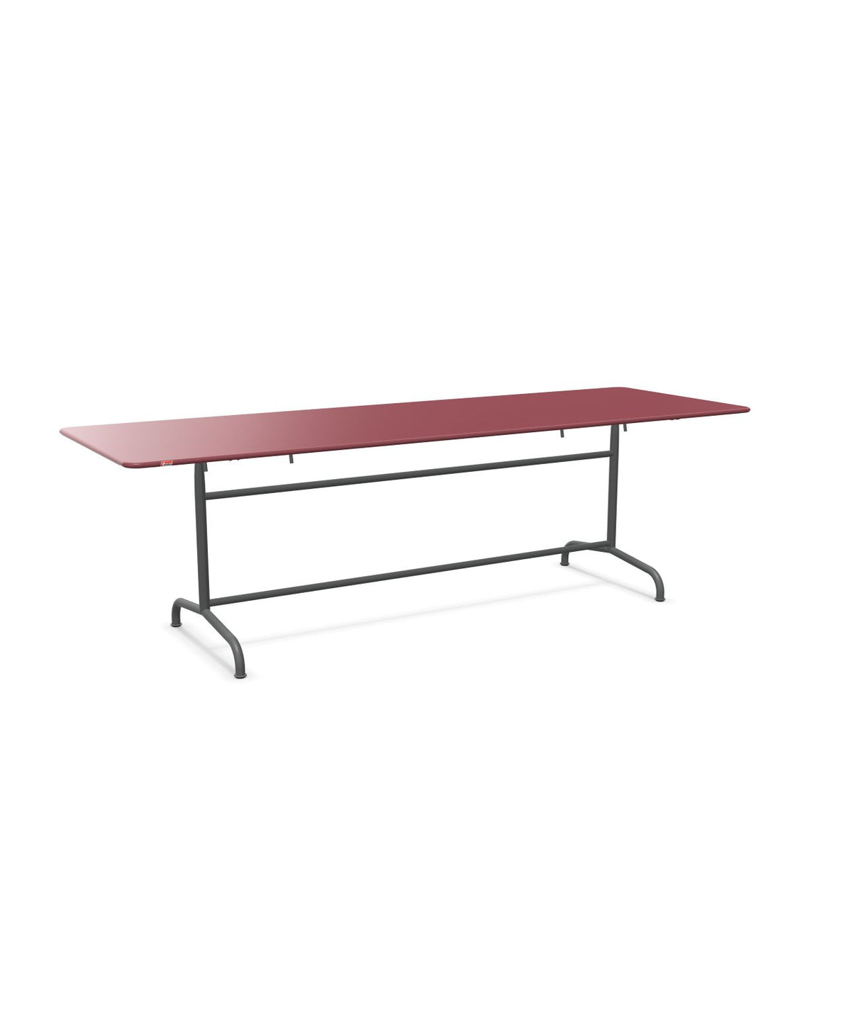 Schaffner Rigi Table repas rabattable 240x80cm Bordeaux 38 Graphite 73