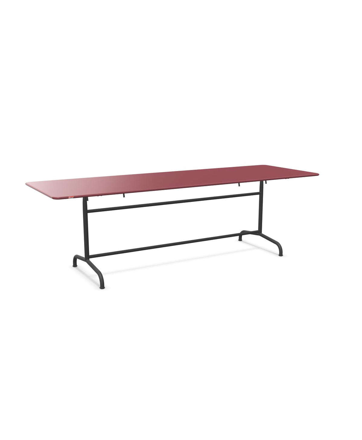 Schaffner Rigi Table repas rabattable 240x80cm Bordeaux 38 Noir 91