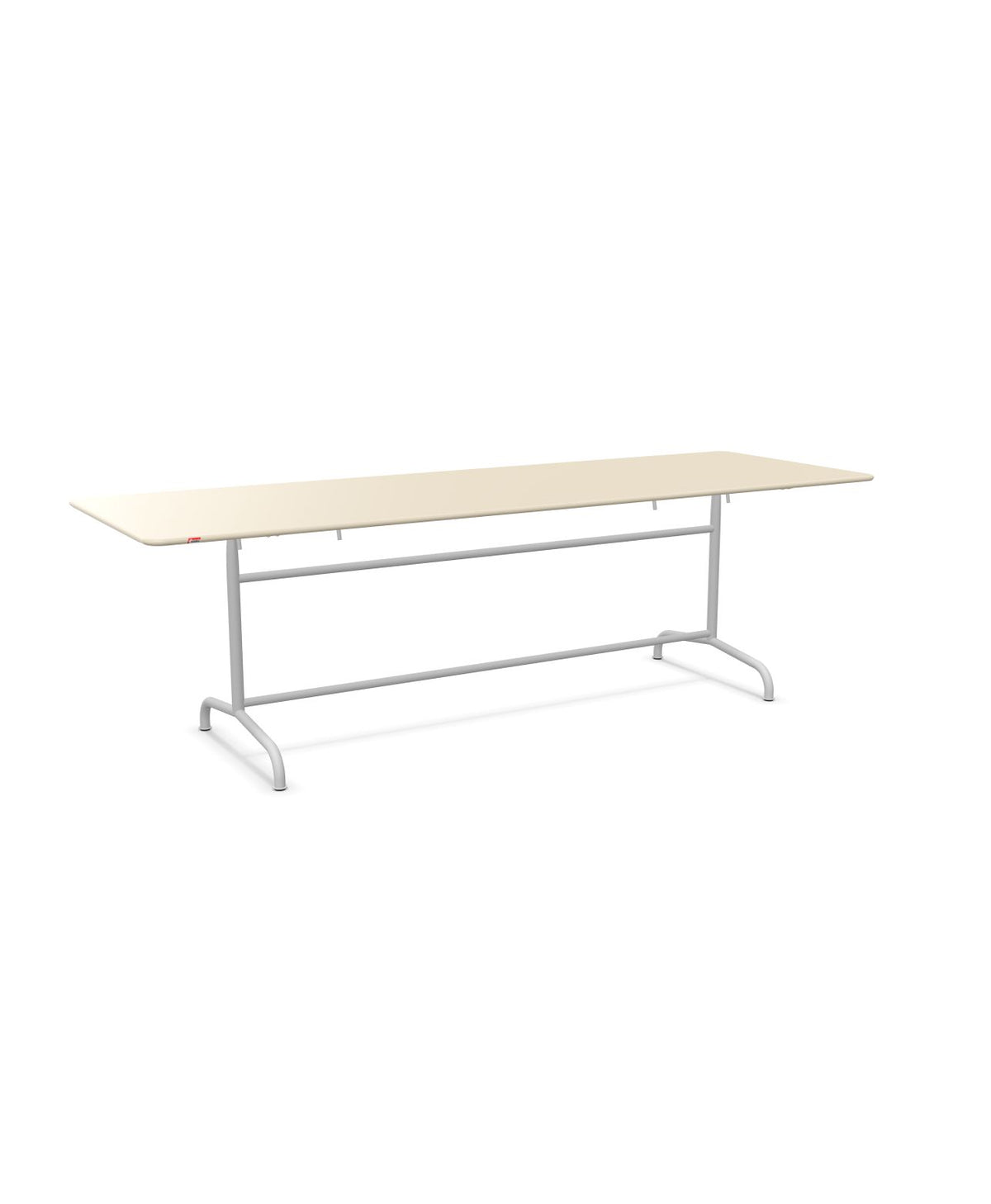 Schaffner Rigi Table repas rabattable 240x80cm Sable Pastel 15 Gris Argent 78