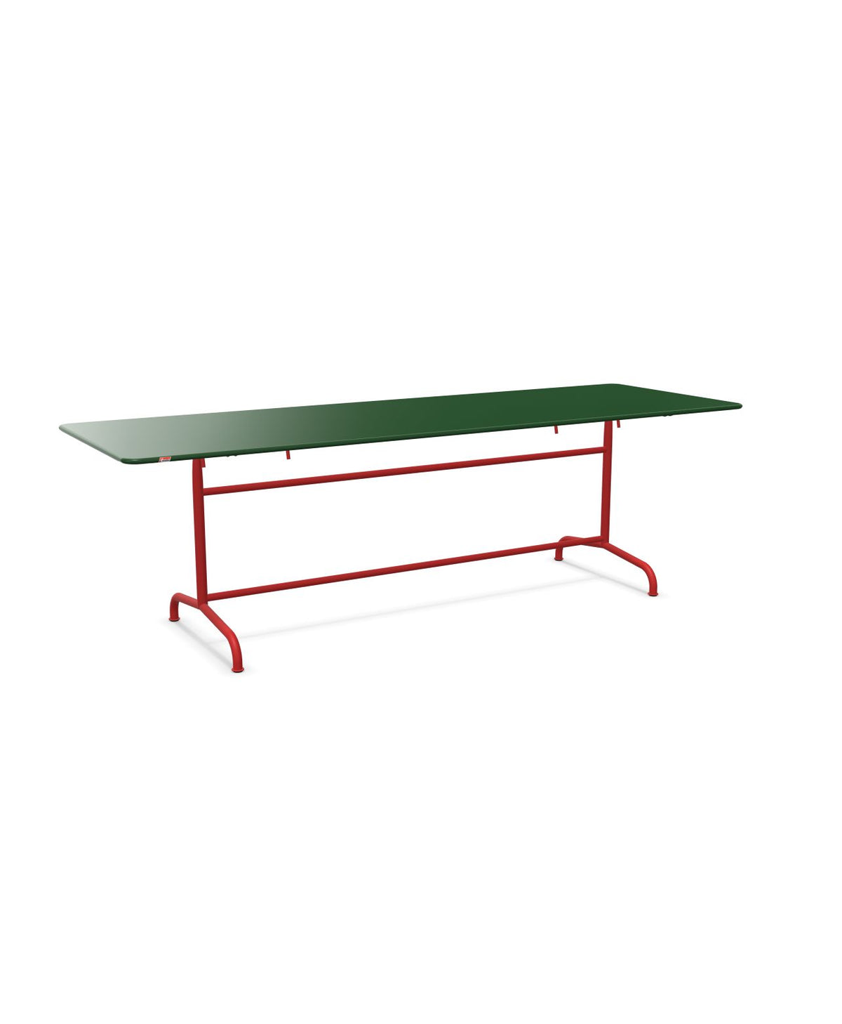 Schaffner Rigi Table repas rabattable 240x80cm Vert Sapin 66 Rouge 30