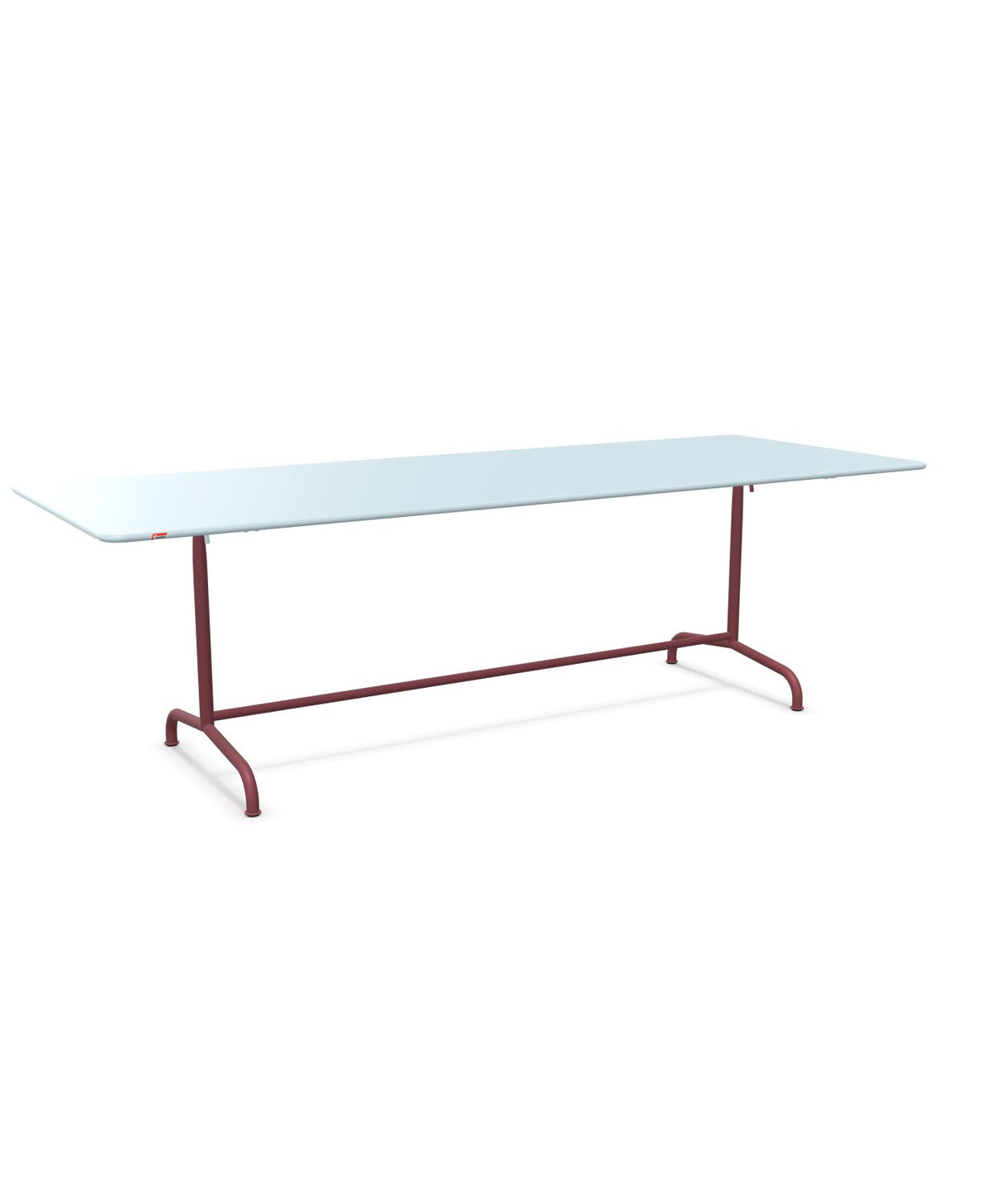 Schaffner Rigi Table repas rabattable 240x90cm Bleu Pastel 51 Bordeaux 38