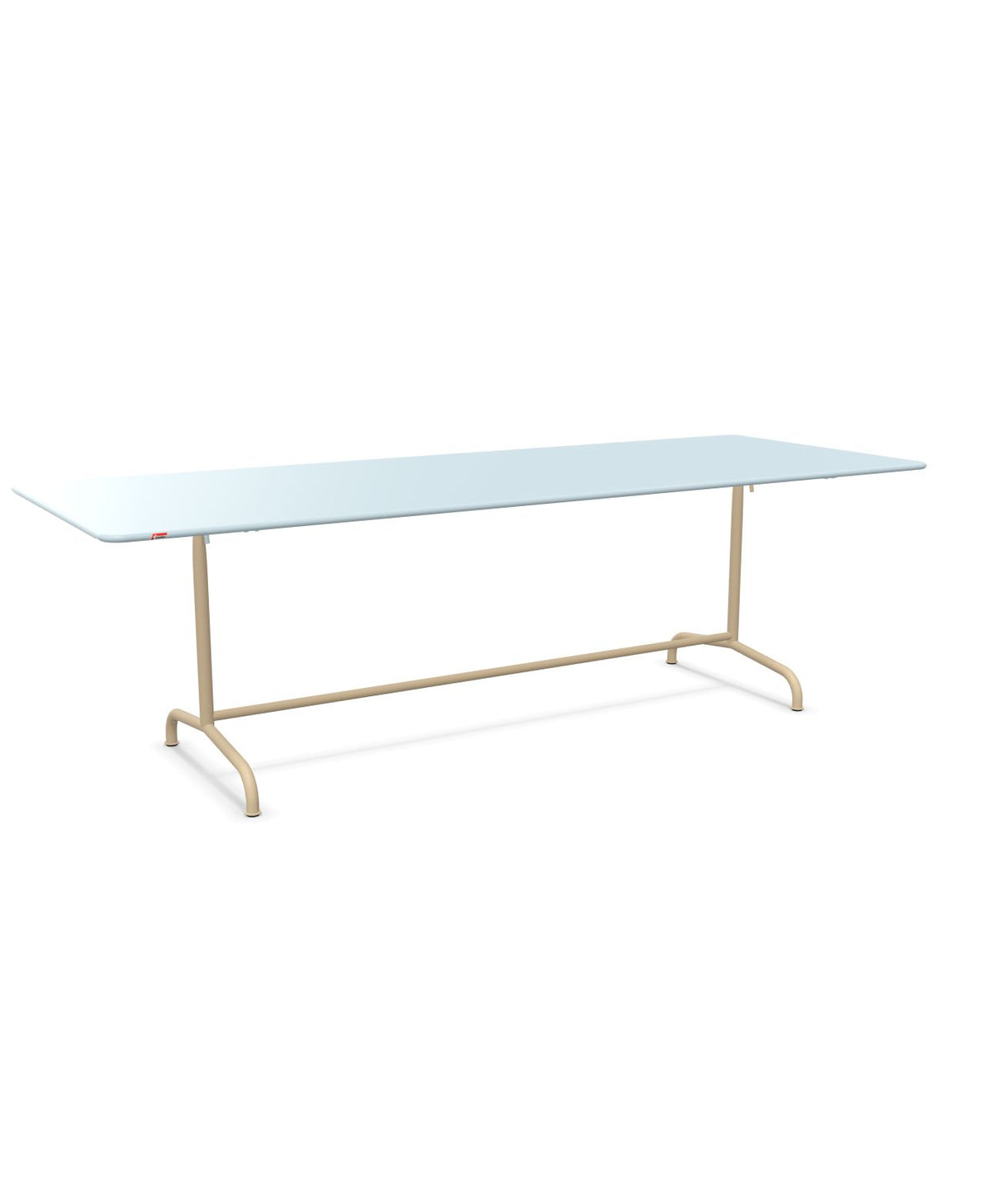 Schaffner Rigi Table repas rabattable 240x90cm Bleu Pastel 51 Marron Pastel 83