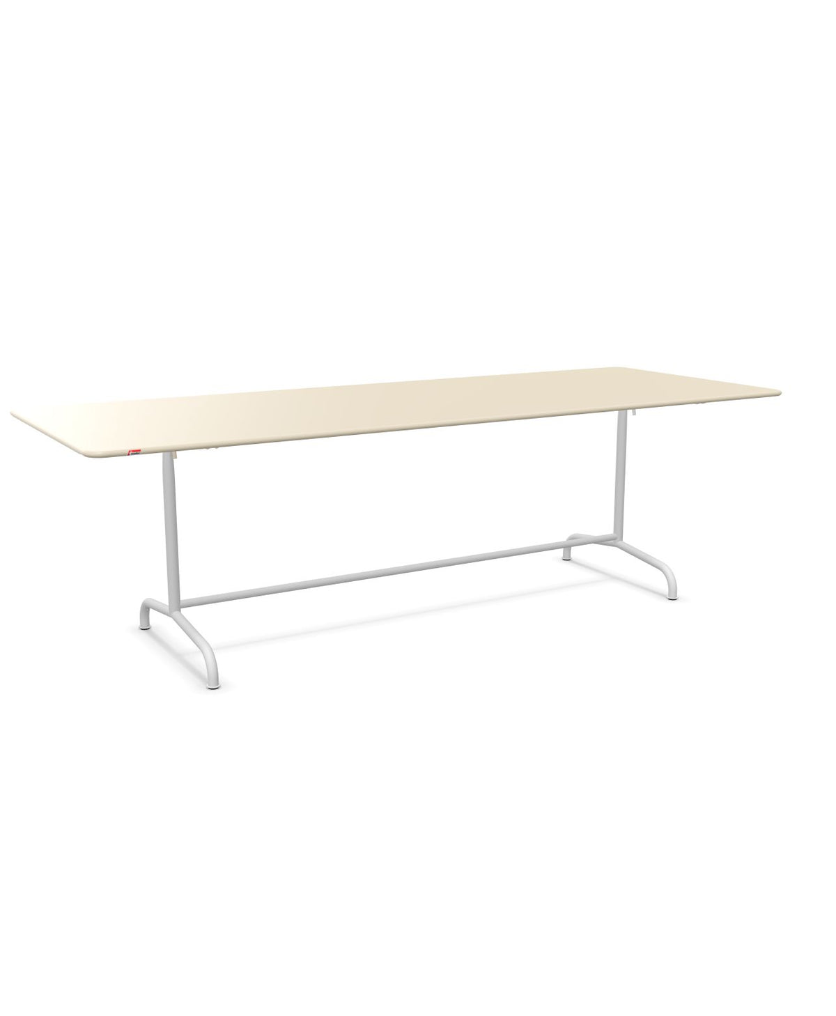 Schaffner Rigi Table repas rabattable 240x90cm Sable Pastel 15 Blanc 90