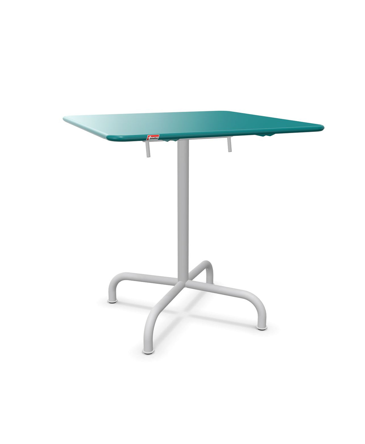 Schaffner Rigi Table repas rabattable 70x70cm Bleu Kali 56 Gris Argent 78