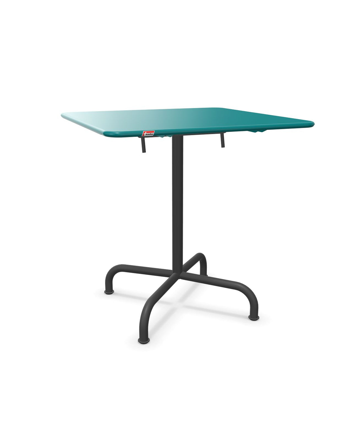 Schaffner Rigi Table repas rabattable 70x70cm Bleu Kali 56 Noir 91