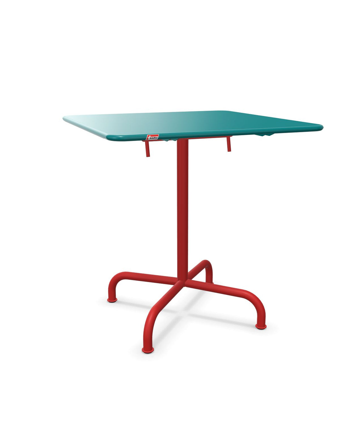 Schaffner Rigi Table repas rabattable 70x70cm Bleu Kali 56 Rouge 30
