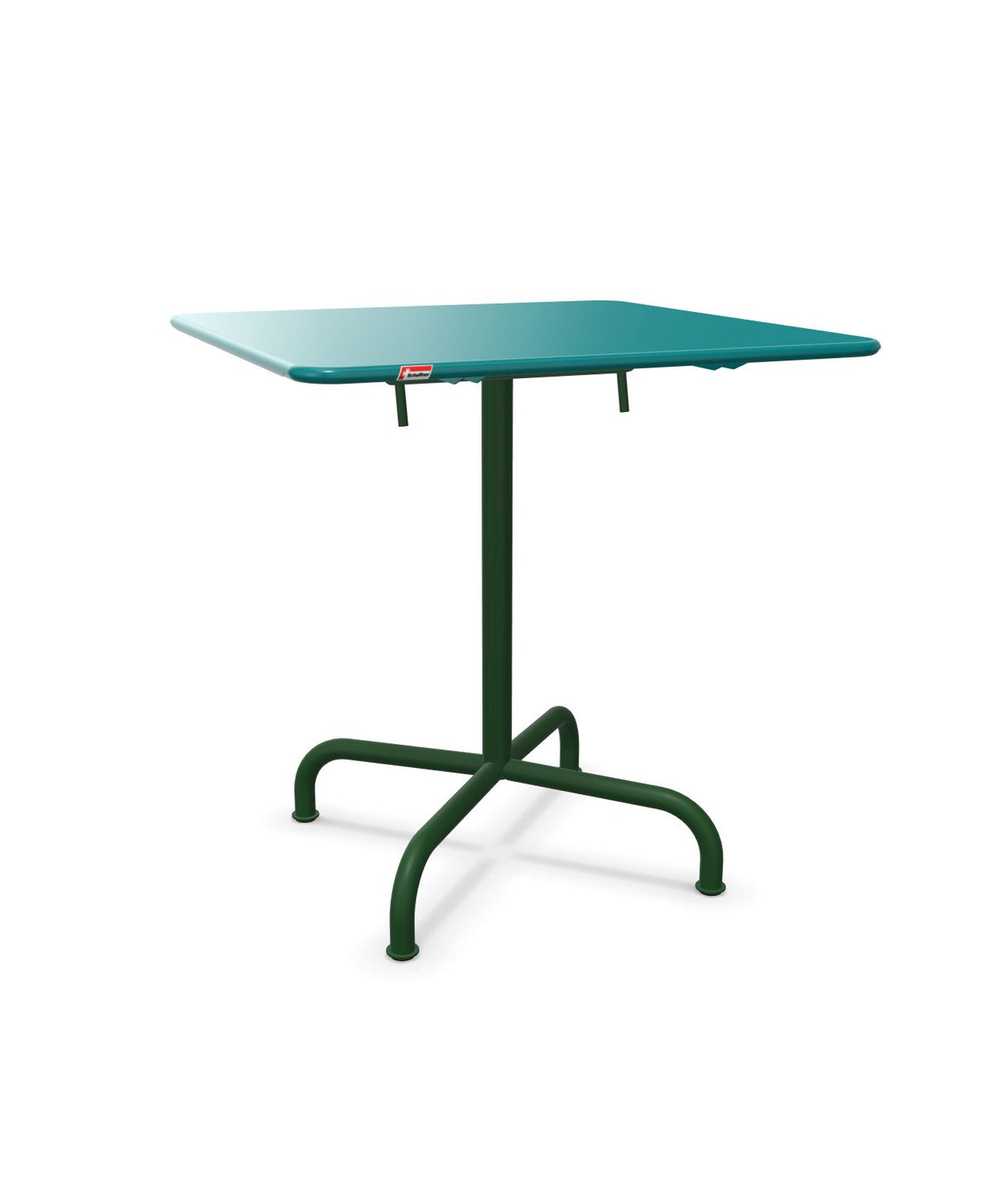 Schaffner Rigi Table repas rabattable 70x70cm Bleu Kali 56 Vert Sapin 66