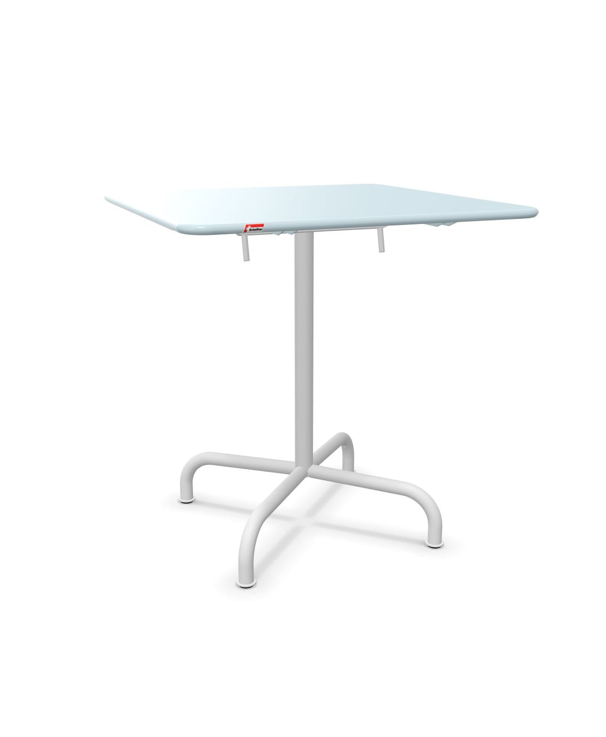 Schaffner Rigi Table repas rabattable 70x70cm Bleu Pastel 51 Blanc 90