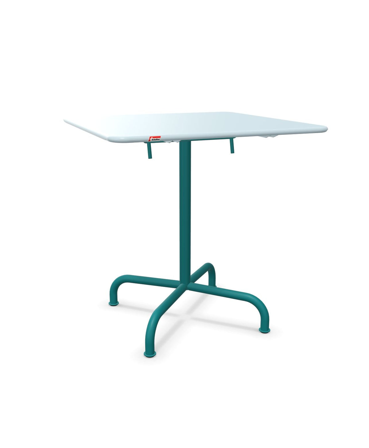 Schaffner Rigi Table repas rabattable 70x70cm Bleu Pastel 51 Bleu Kali 56
