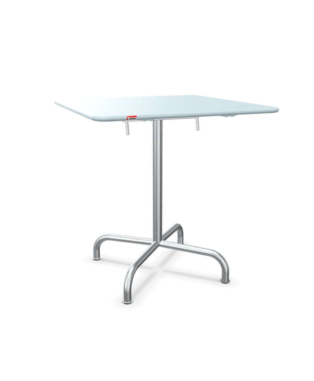Schaffner Rigi Table repas rabattable 70x70cm Bleu Pastel 51 Galvanisé à chaud 02
