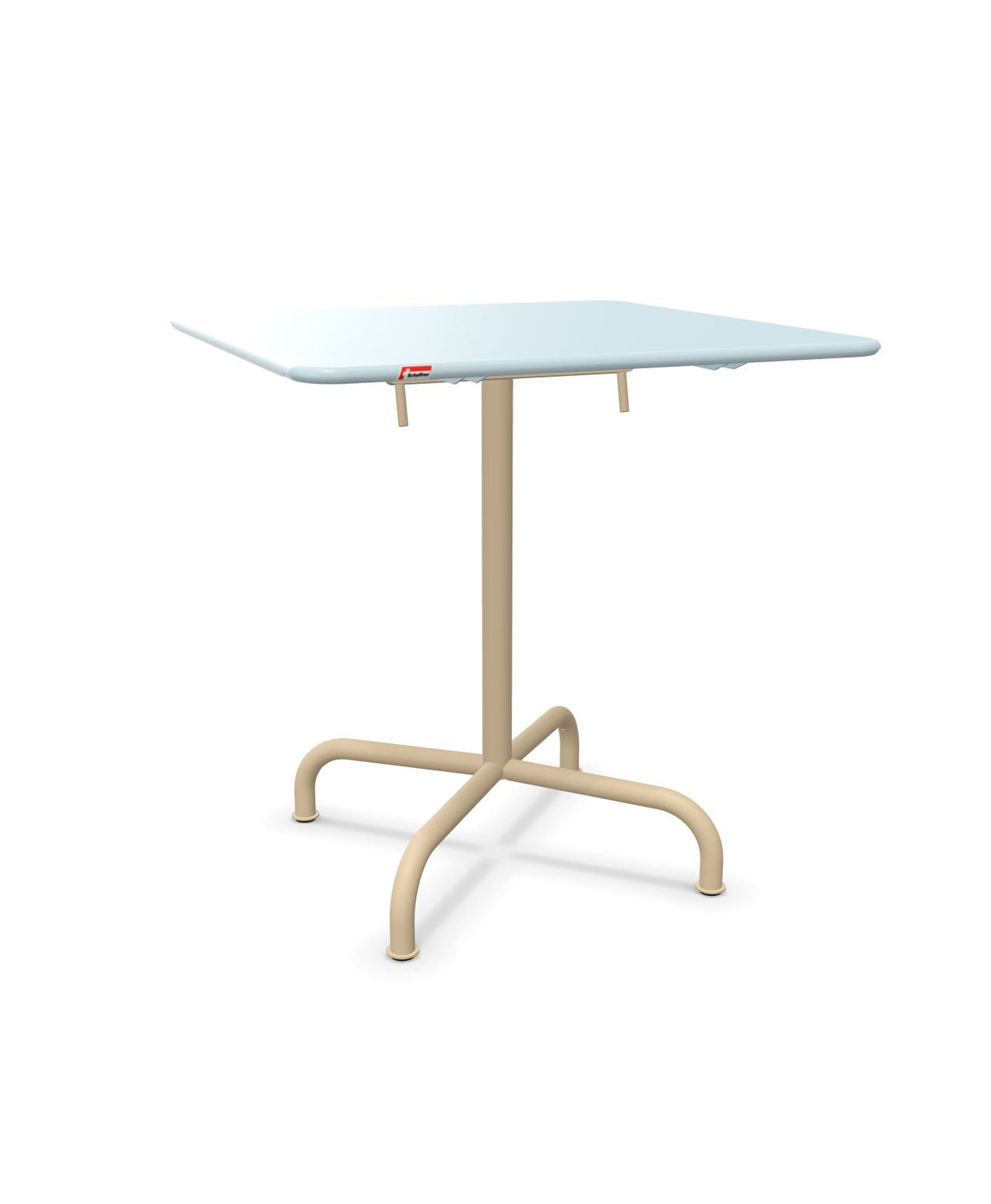 Schaffner Rigi Table repas rabattable 70x70cm Bleu Pastel 51 Marron Pastel 83