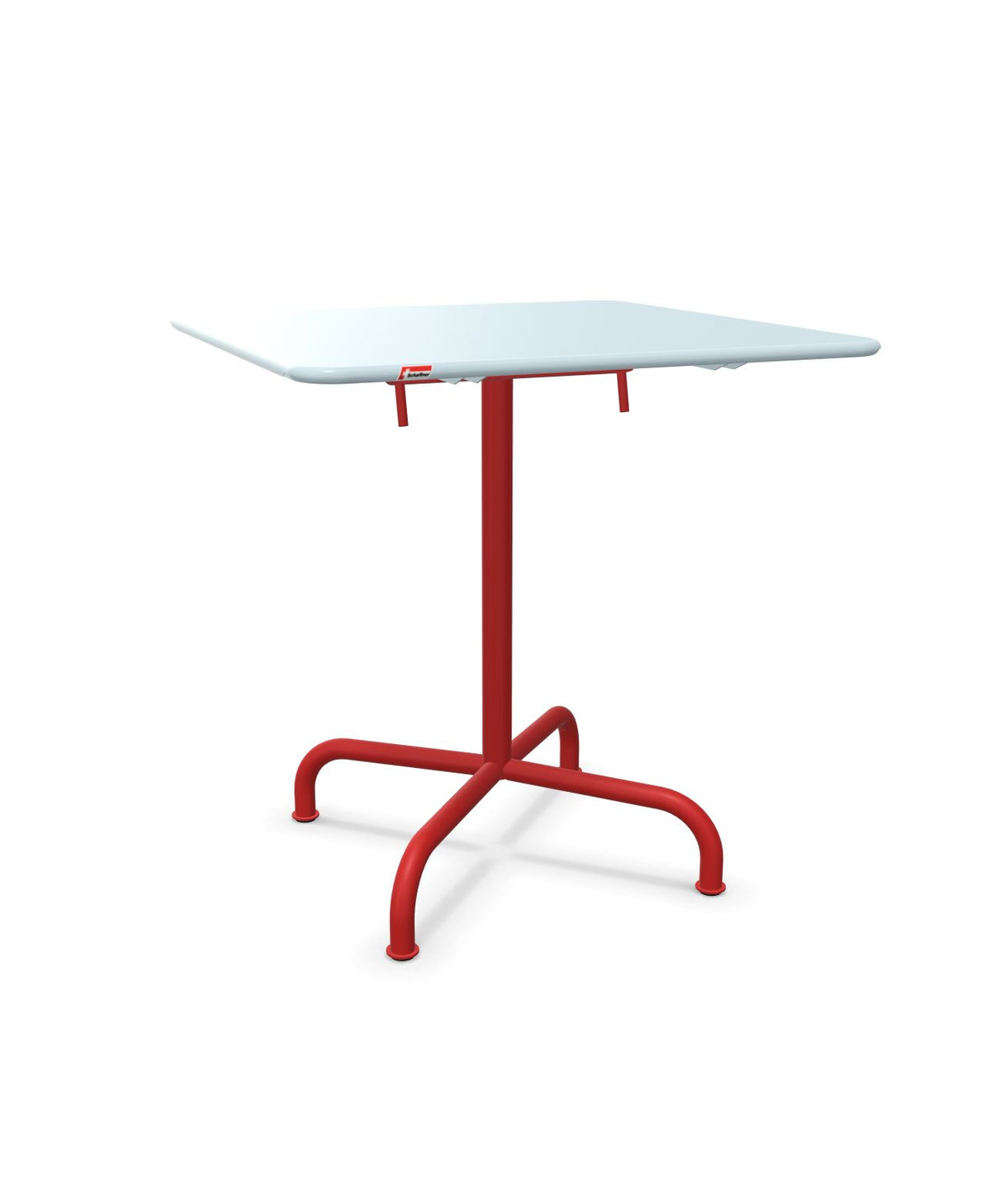 Schaffner Rigi Table repas rabattable 70x70cm Bleu Pastel 51 Rouge 30