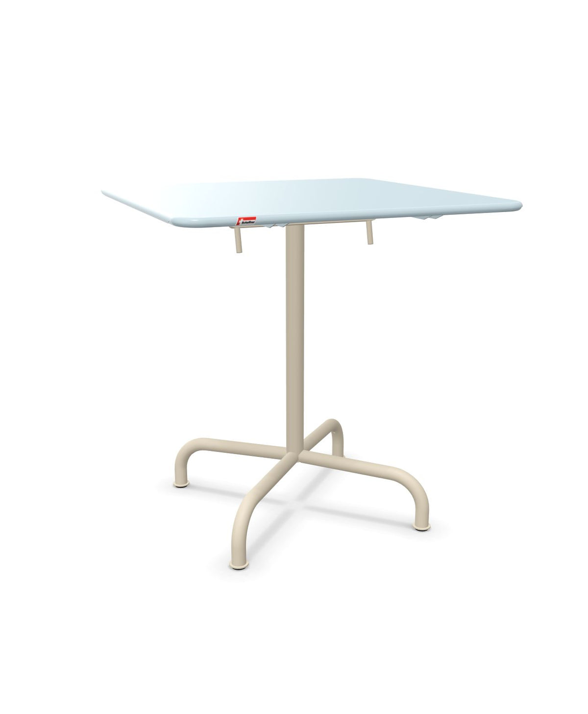 Schaffner Rigi Table repas rabattable 70x70cm Bleu Pastel 51 Sable Pastel 15