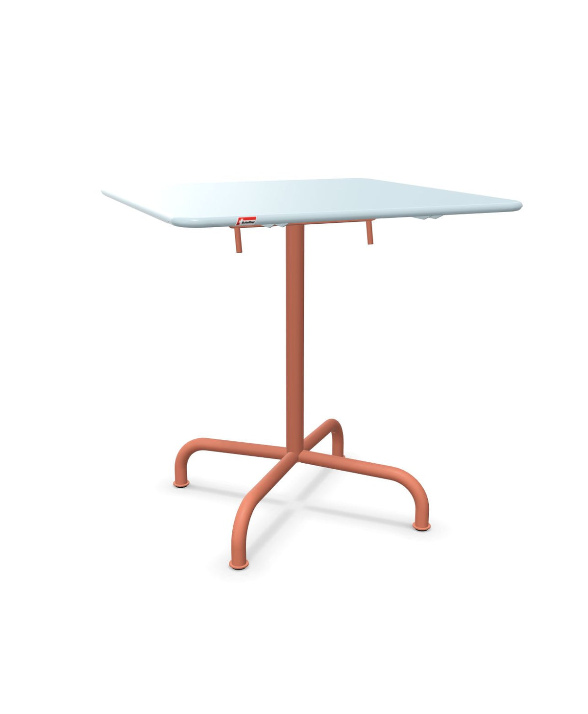Schaffner Rigi Table repas rabattable 70x70cm Bleu Pastel 51 Terracotta 84