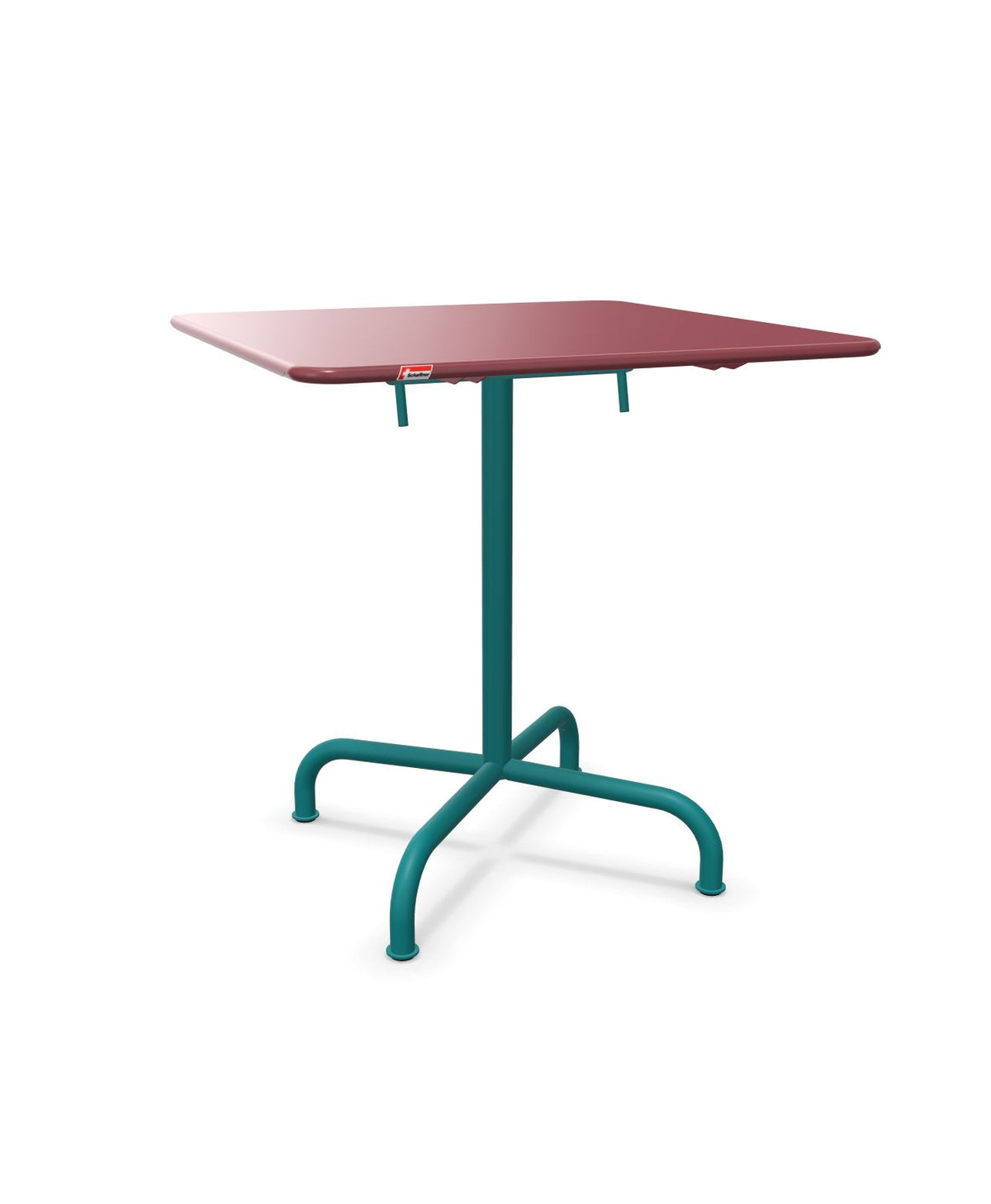 Schaffner Rigi Table repas rabattable 70x70cm Bordeaux 38 Bleu Kali 56