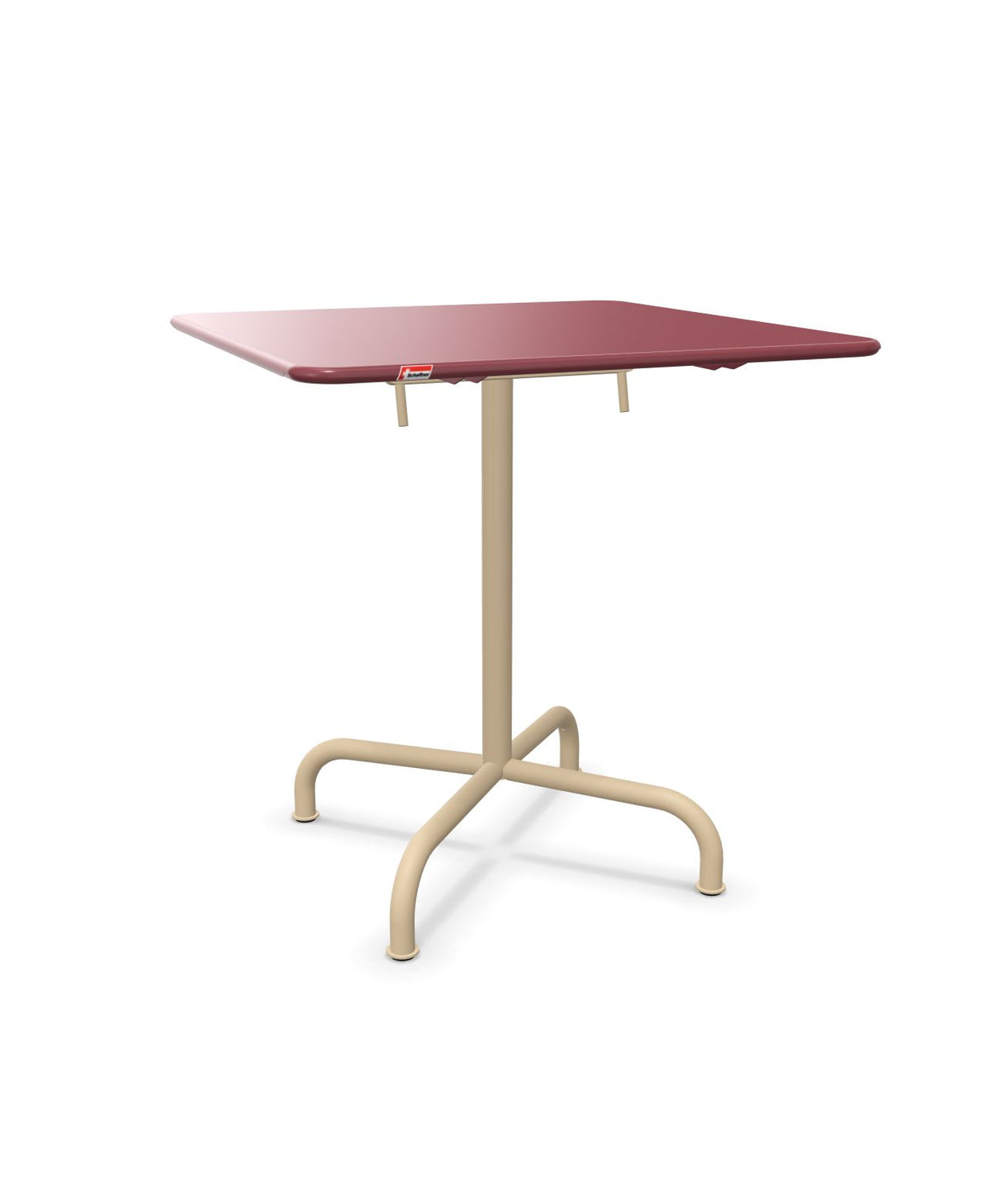 Schaffner Rigi Table repas rabattable 70x70cm Bordeaux 38 Marron Pastel 83