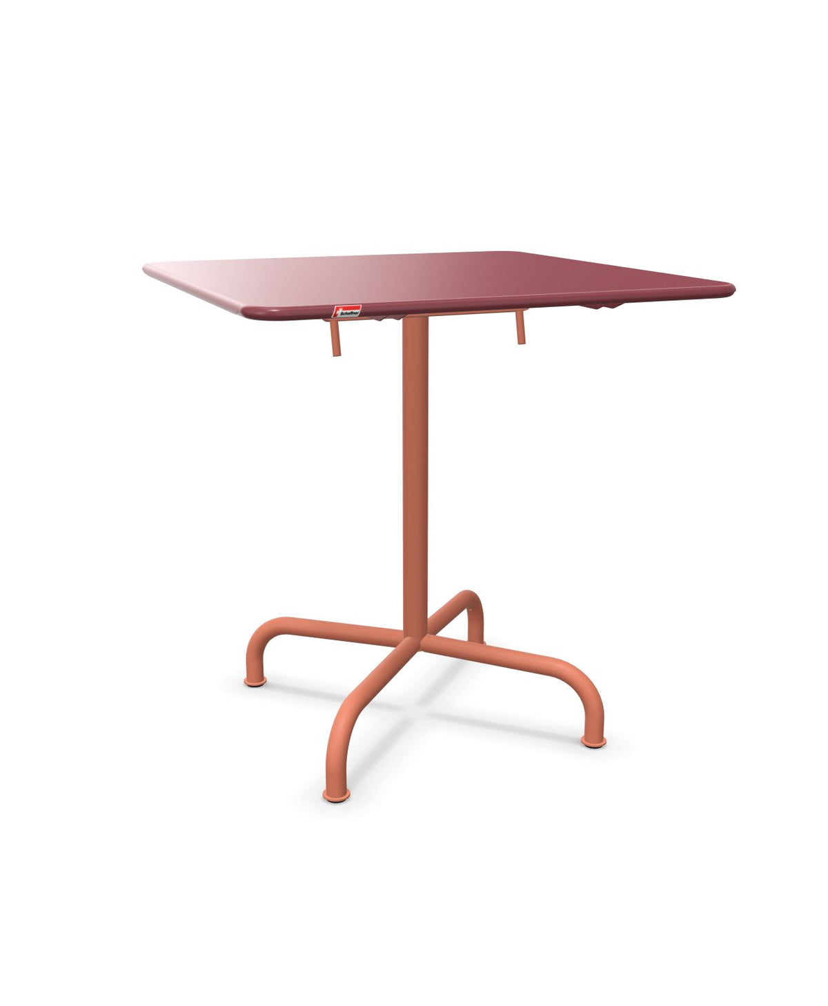 Schaffner Rigi Table repas rabattable 70x70cm Bordeaux 38 Terracotta 84