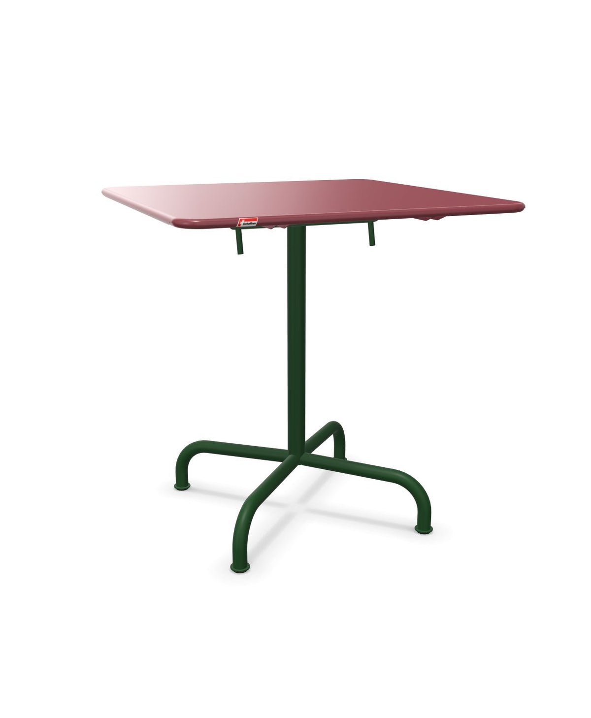 Schaffner Rigi Table repas rabattable 70x70cm Bordeaux 38 Vert Sapin 66