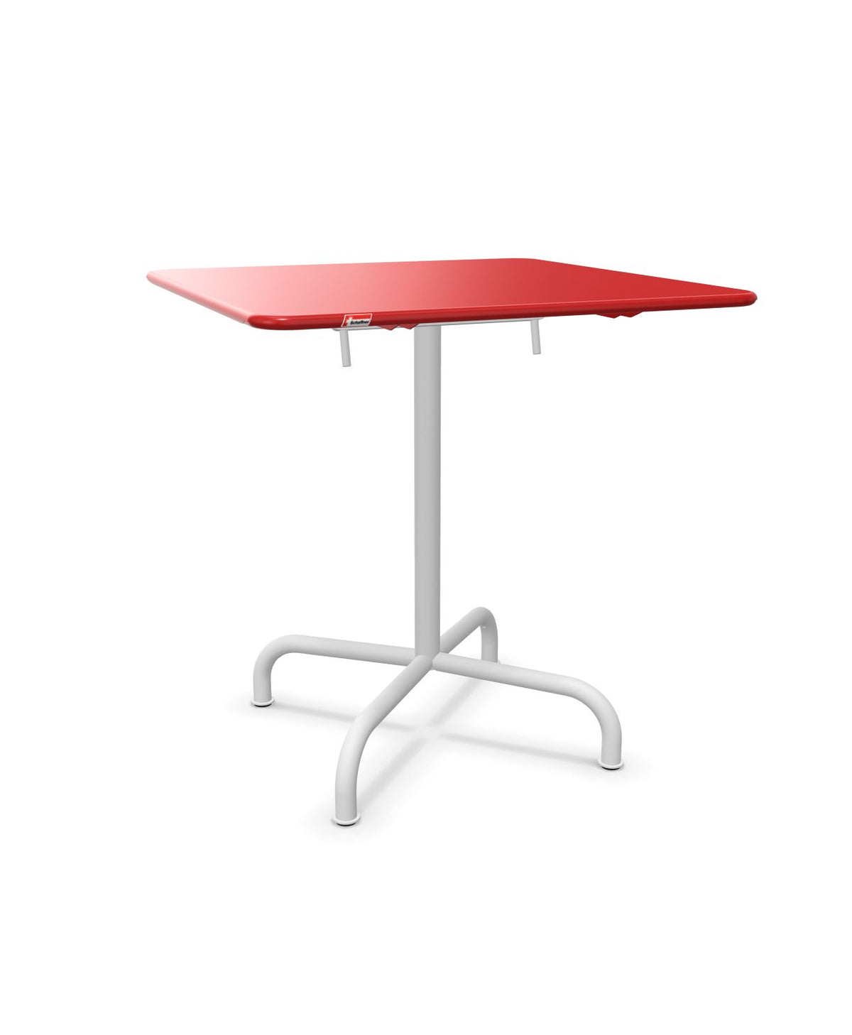 Schaffner Rigi Table repas rabattable 70x70cm Rouge 30 Blanc 90