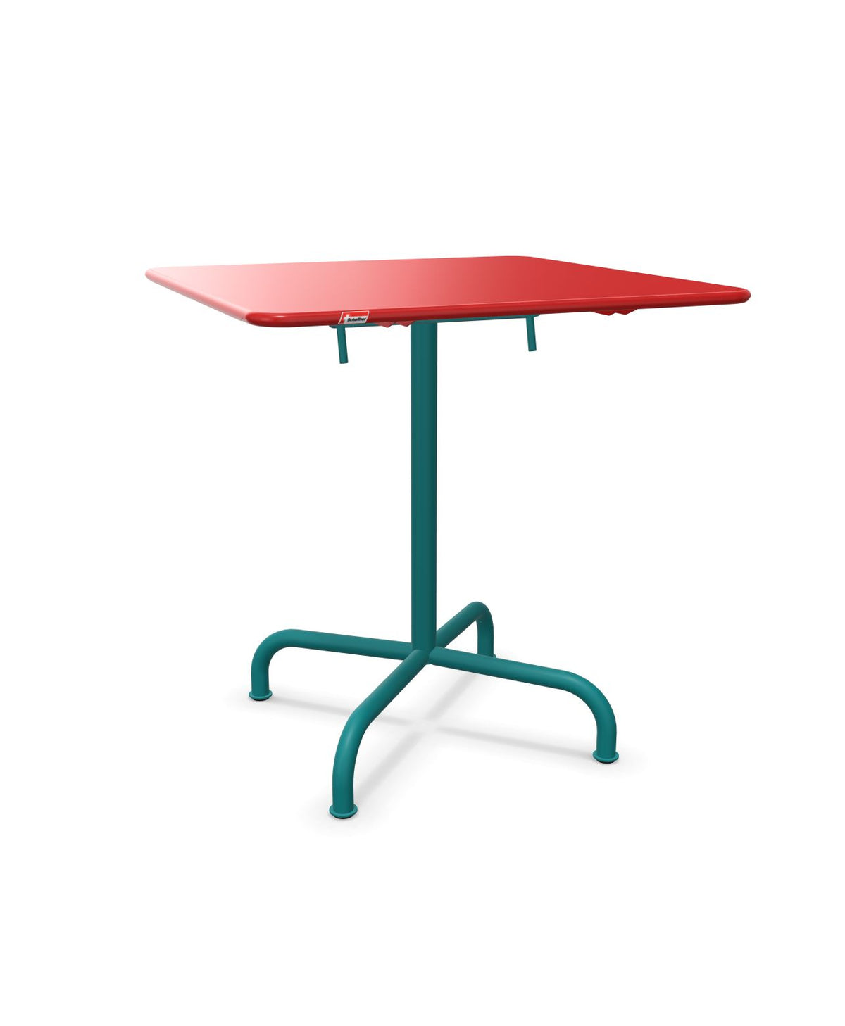 Schaffner Rigi Table repas rabattable 70x70cm Rouge 30 Bleu Kali 56