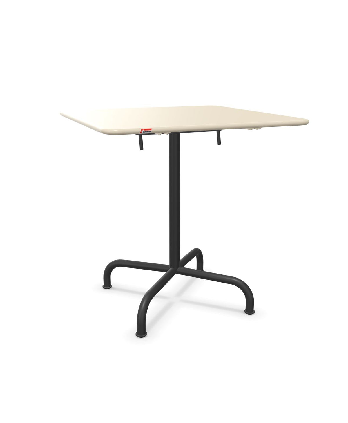 Schaffner Rigi Table repas rabattable 70x70cm Sable Pastel 15 Anthracite 77