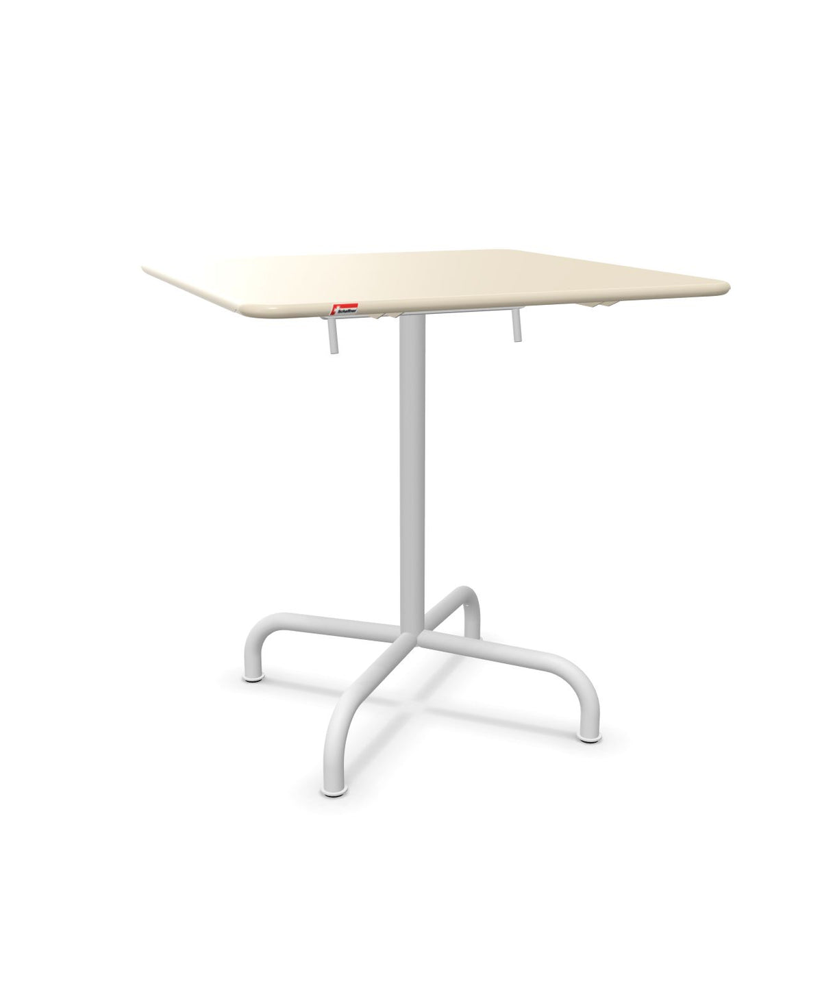 Schaffner Rigi Table repas rabattable 70x70cm Sable Pastel 15 Blanc 90